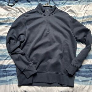 Amazon Essentials Men's Navy Quarter-Zip Lightweight Shirt Jacket